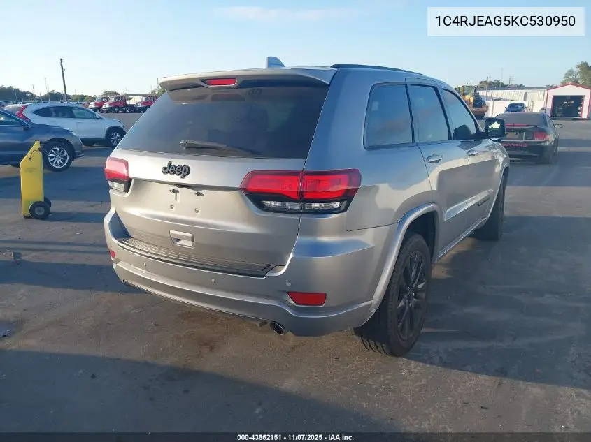 1C4RJEAG5KC530950 2019 Jeep Grand Cherokee Altitude 4X2