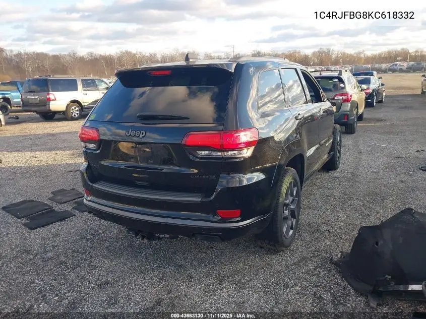 1C4RJFBG8KC618332 2019 Jeep Grand Cherokee Limited X 4X4