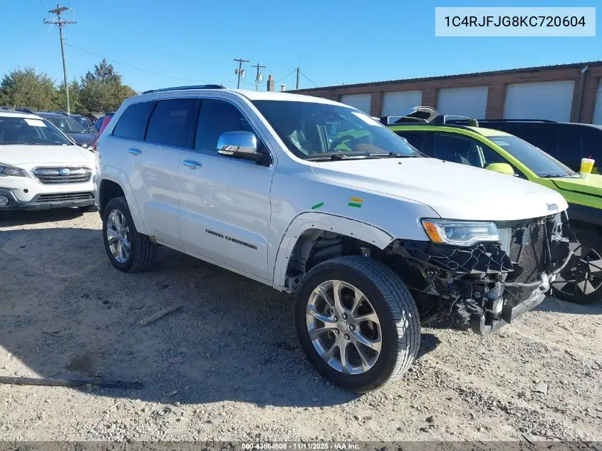 1C4RJFJG8KC720604 2019 Jeep Grand Cherokee Summit 4X4