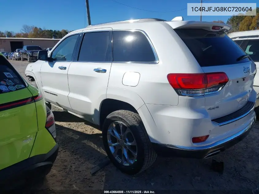 1C4RJFJG8KC720604 2019 Jeep Grand Cherokee Summit 4X4