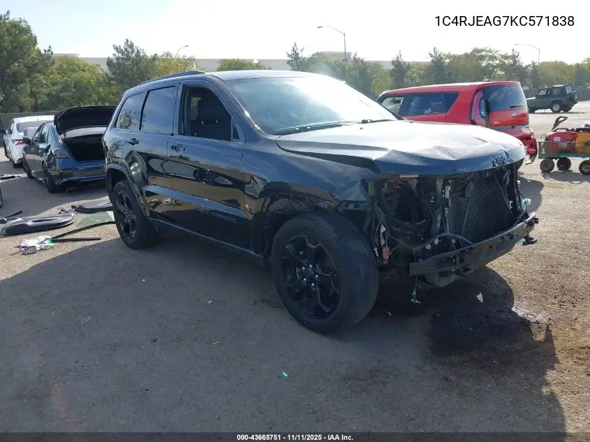 1C4RJEAG7KC571838 2019 Jeep Grand Cherokee Upland 4X2