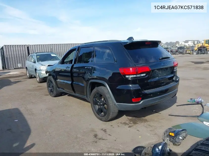 1C4RJEAG7KC571838 2019 Jeep Grand Cherokee Upland 4X2