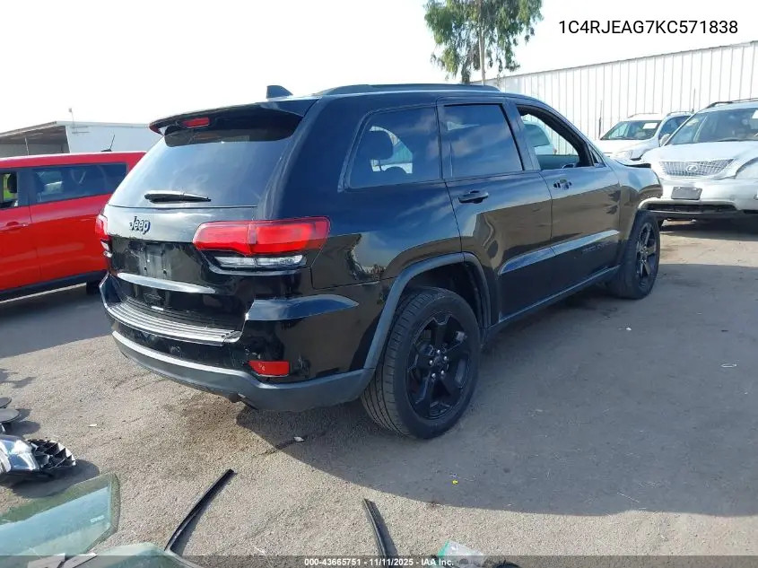 1C4RJEAG7KC571838 2019 Jeep Grand Cherokee Upland 4X2