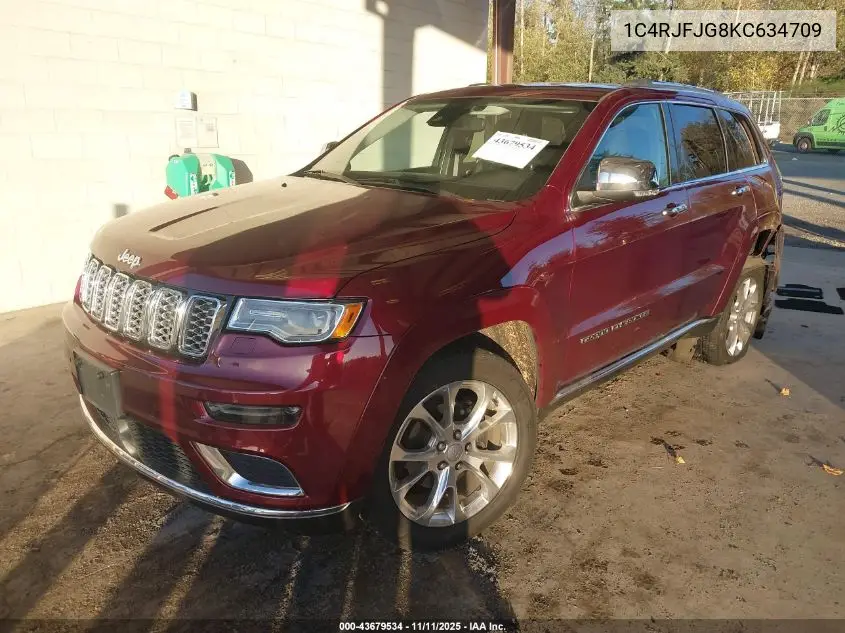 1C4RJFJG8KC634709 2019 Jeep Grand Cherokee Summit