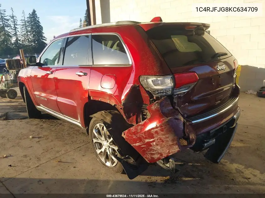 1C4RJFJG8KC634709 2019 Jeep Grand Cherokee Summit