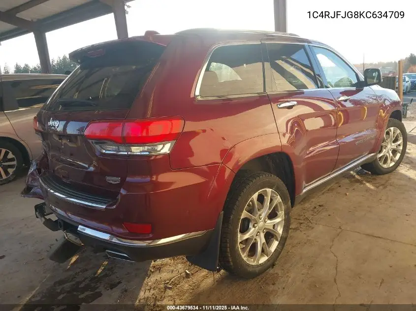 1C4RJFJG8KC634709 2019 Jeep Grand Cherokee Summit