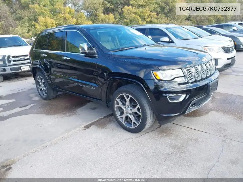 1C4RJECG7KC732377 2019 Jeep Grand Cherokee Overland 4X2