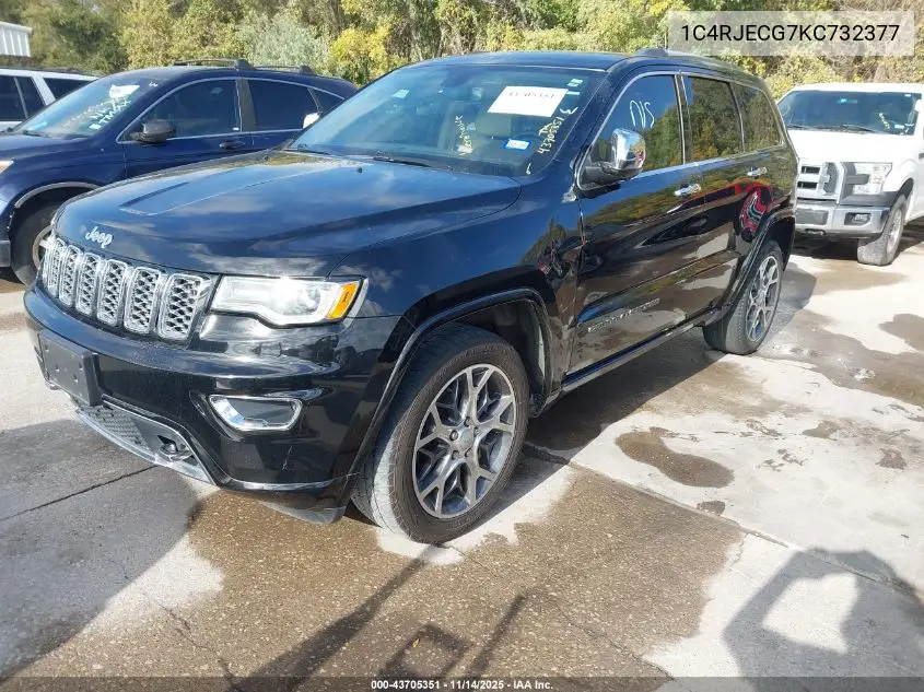 1C4RJECG7KC732377 2019 Jeep Grand Cherokee Overland 4X2