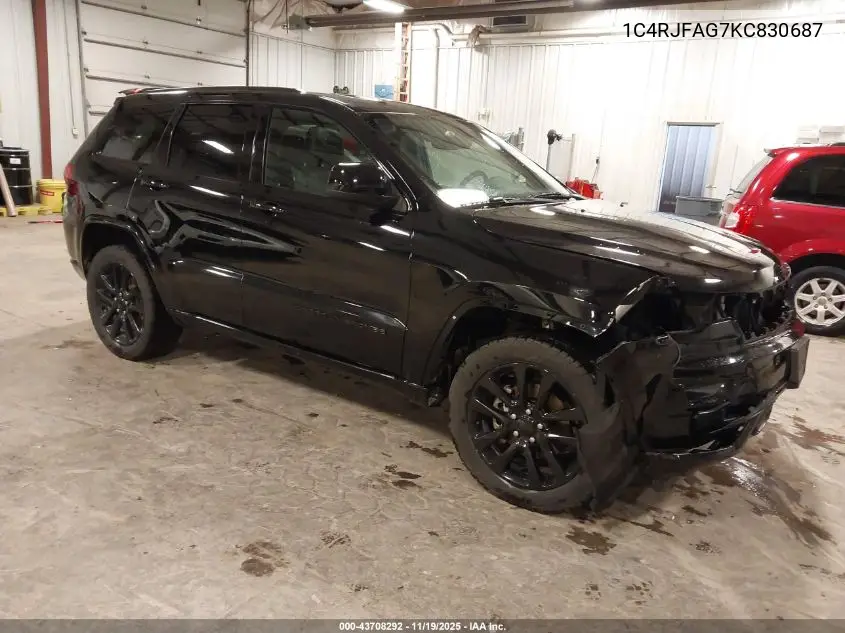 1C4RJFAG7KC830687 2019 Jeep Grand Cherokee Altitude 4X4