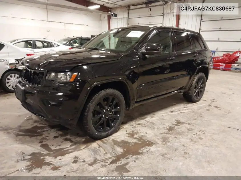 1C4RJFAG7KC830687 2019 Jeep Grand Cherokee Altitude 4X4