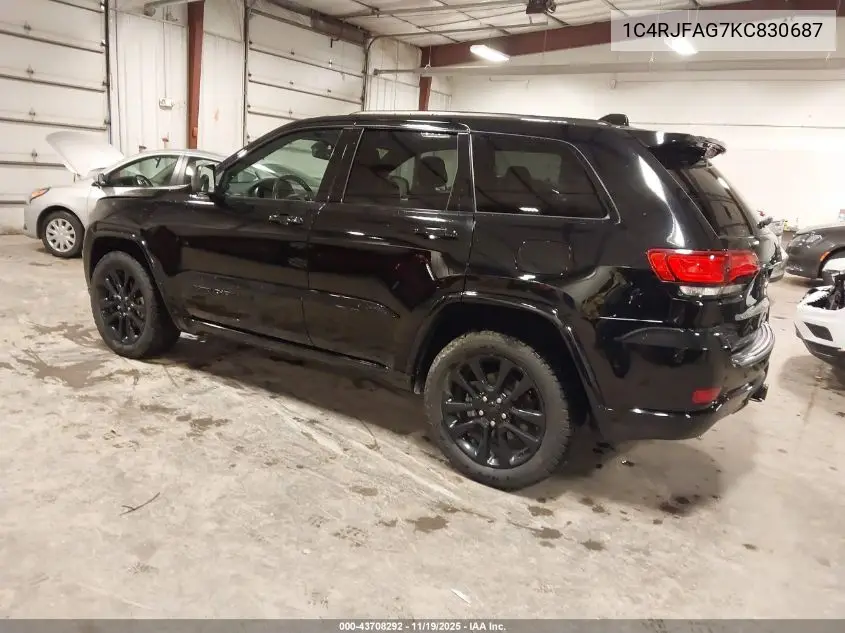 1C4RJFAG7KC830687 2019 Jeep Grand Cherokee Altitude 4X4