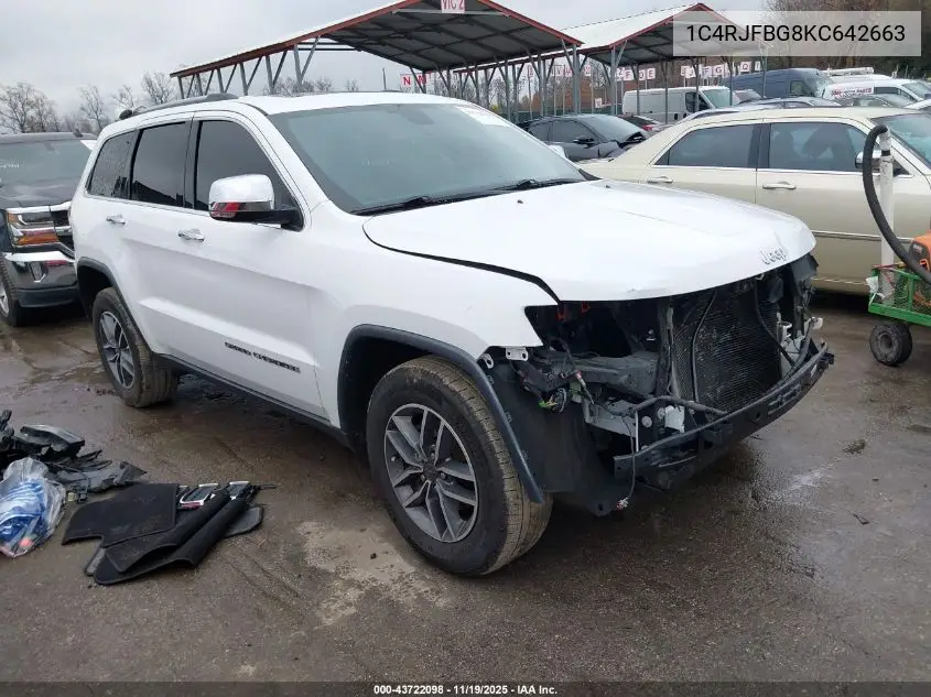 1C4RJFBG8KC642663 2019 Jeep Grand Cherokee Limited 4X4