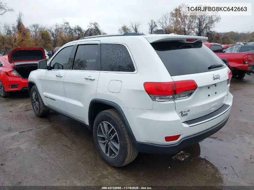 1C4RJFBG8KC642663 2019 Jeep Grand Cherokee Limited 4X4