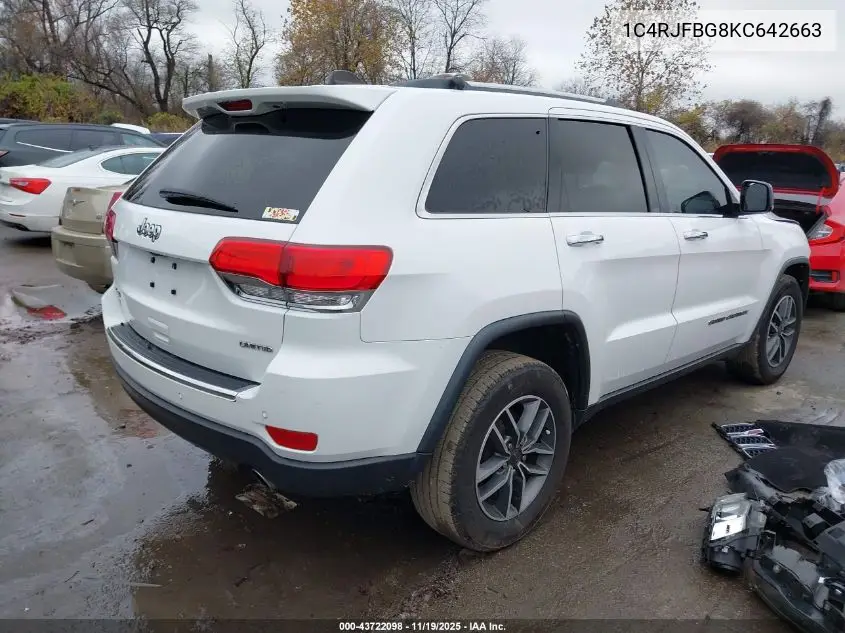 1C4RJFBG8KC642663 2019 Jeep Grand Cherokee Limited 4X4