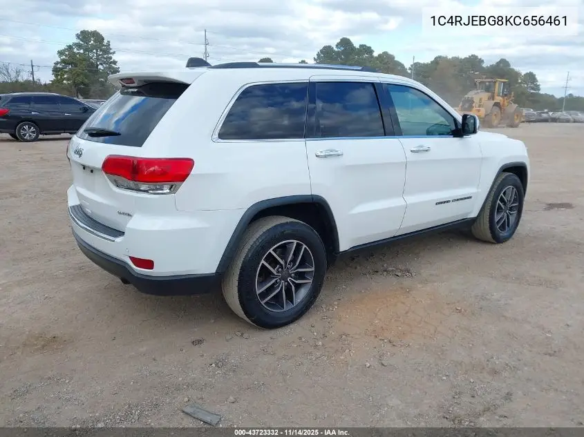 1C4RJEBG8KC656461 2019 Jeep Grand Cherokee Limited 4X2