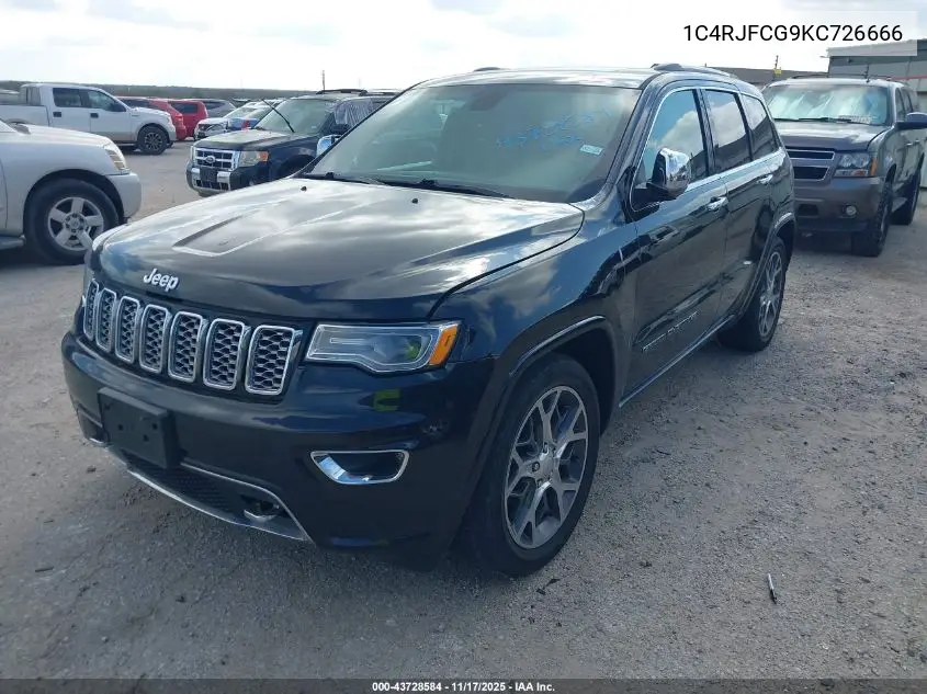 1C4RJFCG9KC726666 2019 Jeep Grand Cherokee Overland 4X4