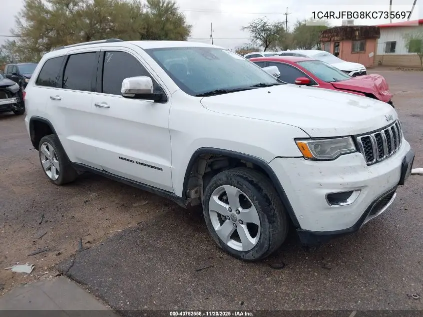 1C4RJFBG8KC735697 2019 Jeep Grand Cherokee Limited 4X4