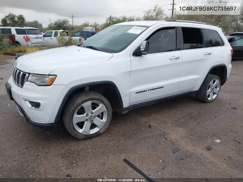 1C4RJFBG8KC735697 2019 Jeep Grand Cherokee Limited 4X4