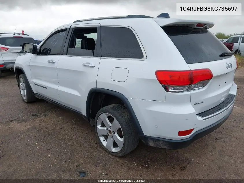 1C4RJFBG8KC735697 2019 Jeep Grand Cherokee Limited 4X4