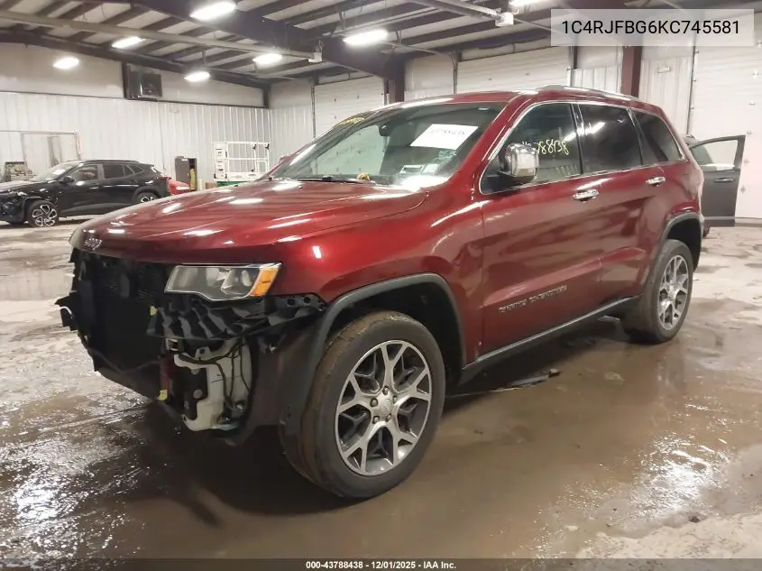 1C4RJFBG6KC745581 2019 Jeep Grand Cherokee Limited