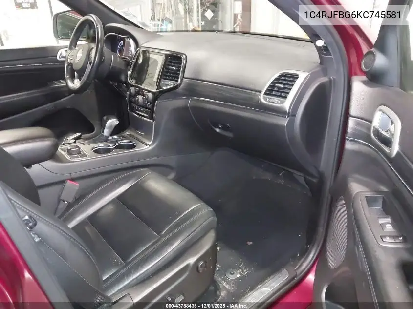 1C4RJFBG6KC745581 2019 Jeep Grand Cherokee Limited