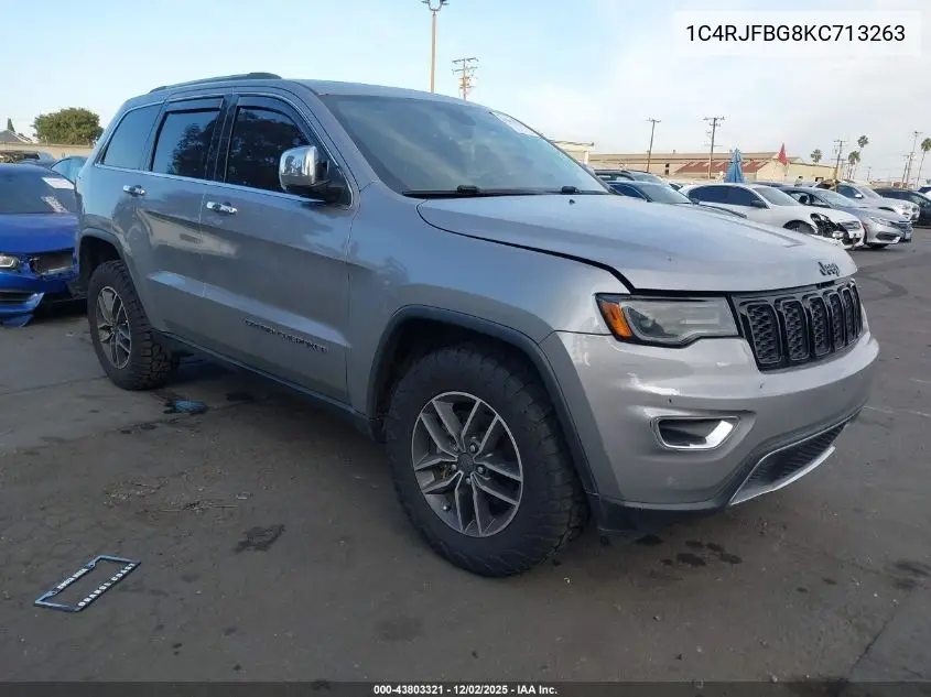 1C4RJFBG8KC713263 2019 Jeep Grand Cherokee Limited 4X4