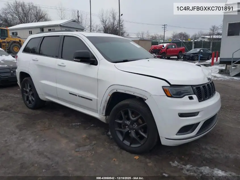 1C4RJFBGXKC701891 2019 Jeep Grand Cherokee Limited X 4X4