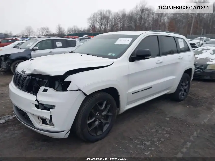 1C4RJFBGXKC701891 2019 Jeep Grand Cherokee Limited X 4X4
