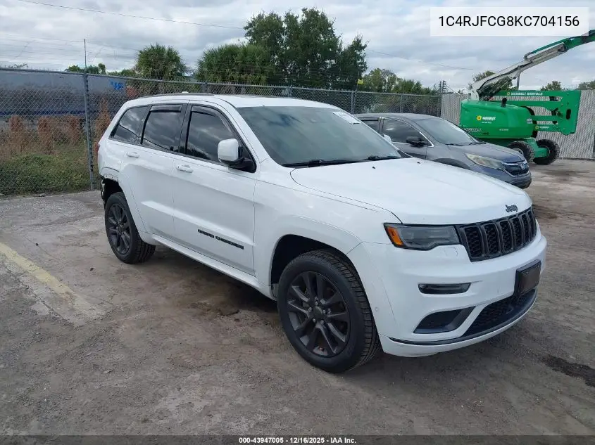 1C4RJFCG8KC704156 2019 Jeep Grand Cherokee High Altitude 4X4