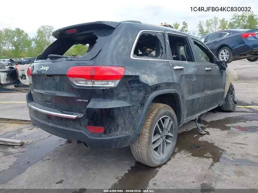 1C4RJFBG4KC830032 2019 Jeep Grand Cherokee Limited 4X4