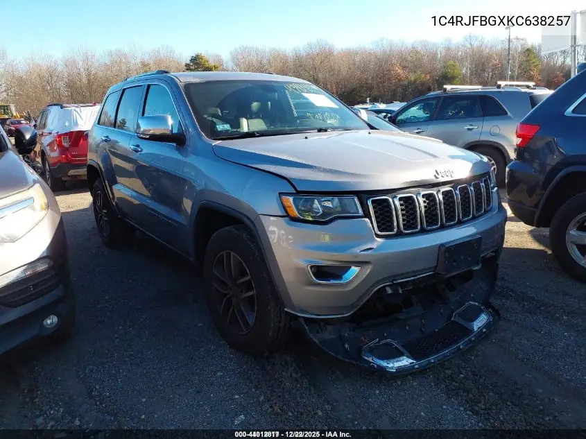 1C4RJFBGXKC638257 2019 Jeep Grand Cherokee Limited 4X4