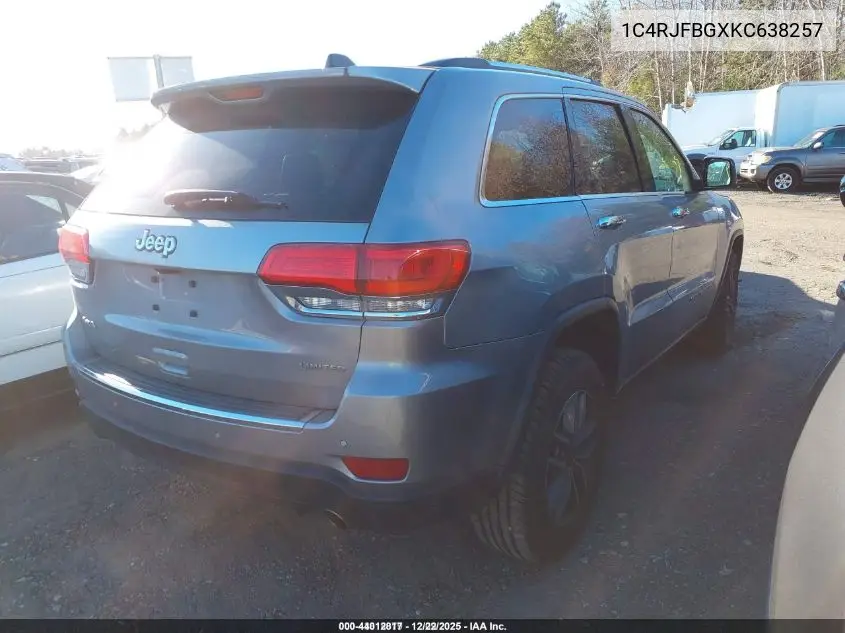 1C4RJFBGXKC638257 2019 Jeep Grand Cherokee Limited 4X4