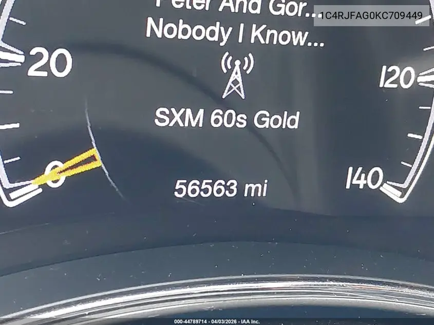 1C4RJFAG0KC709449 2019 Jeep Grand Cherokee Altitude 4X4
