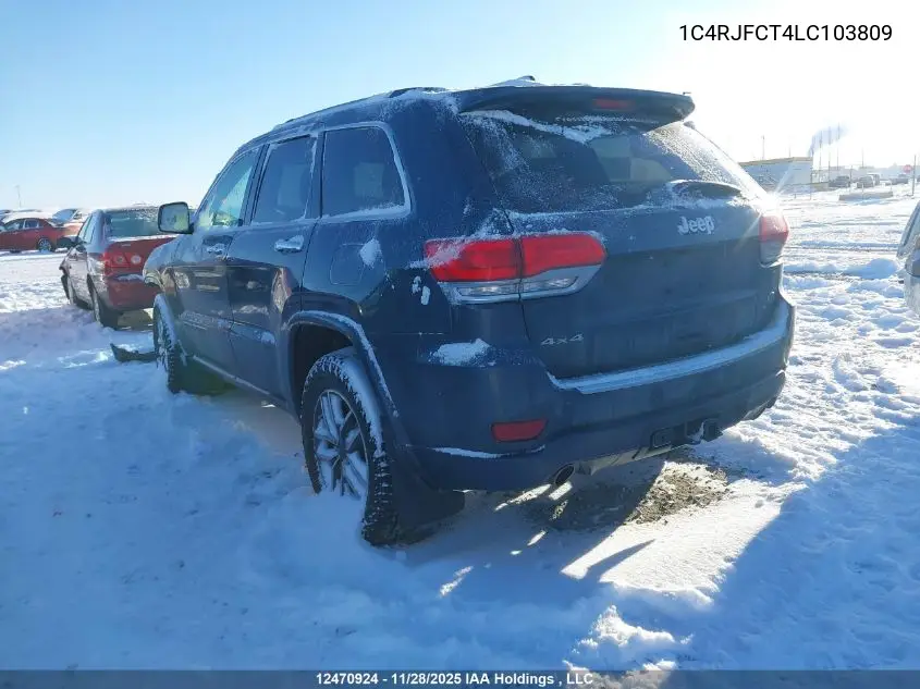 1C4RJFCT4LC103809 2020 Jeep Grand Cherokee Overland