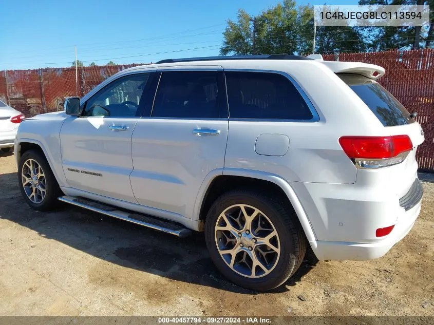 1C4RJECG8LC113594 2020 Jeep Grand Cherokee Overland 4X2