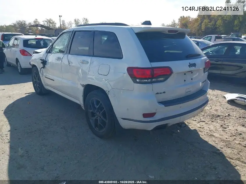 1C4RJFBG2LC241126 2020 Jeep Grand Cherokee Limited X 4X4