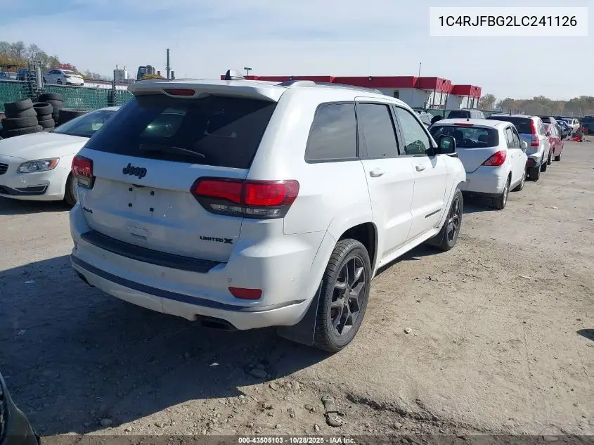 1C4RJFBG2LC241126 2020 Jeep Grand Cherokee Limited X 4X4