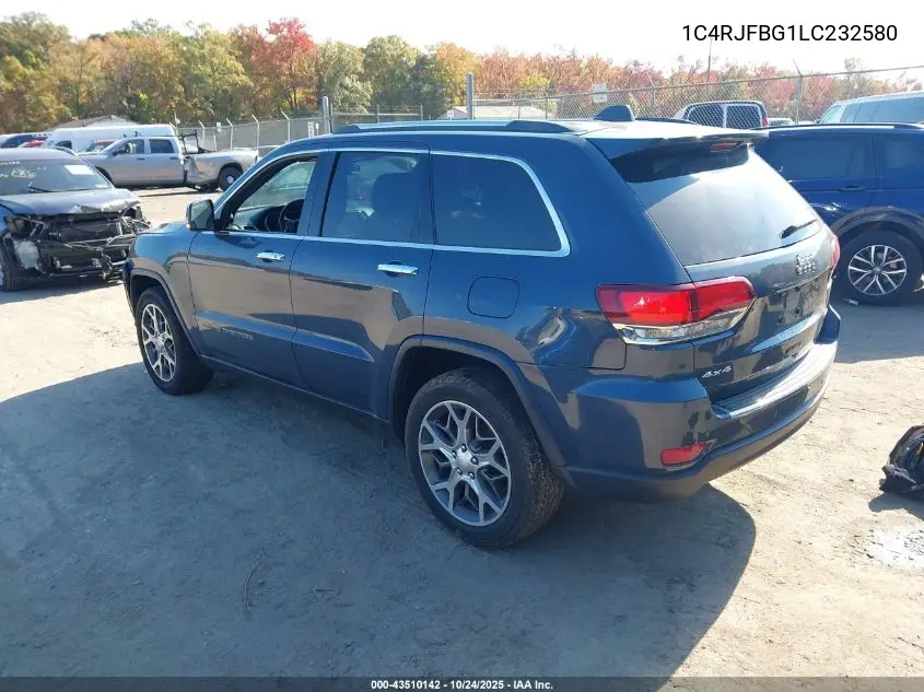 1C4RJFBG1LC232580 2020 Jeep Grand Cherokee Limited 4X4