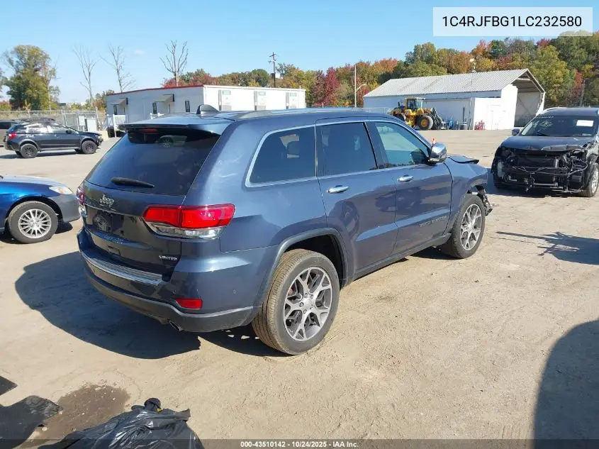 1C4RJFBG1LC232580 2020 Jeep Grand Cherokee Limited 4X4