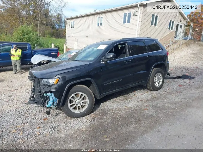 1C4RJFAG2LC250443 2020 Jeep Grand Cherokee Laredo E 4X4