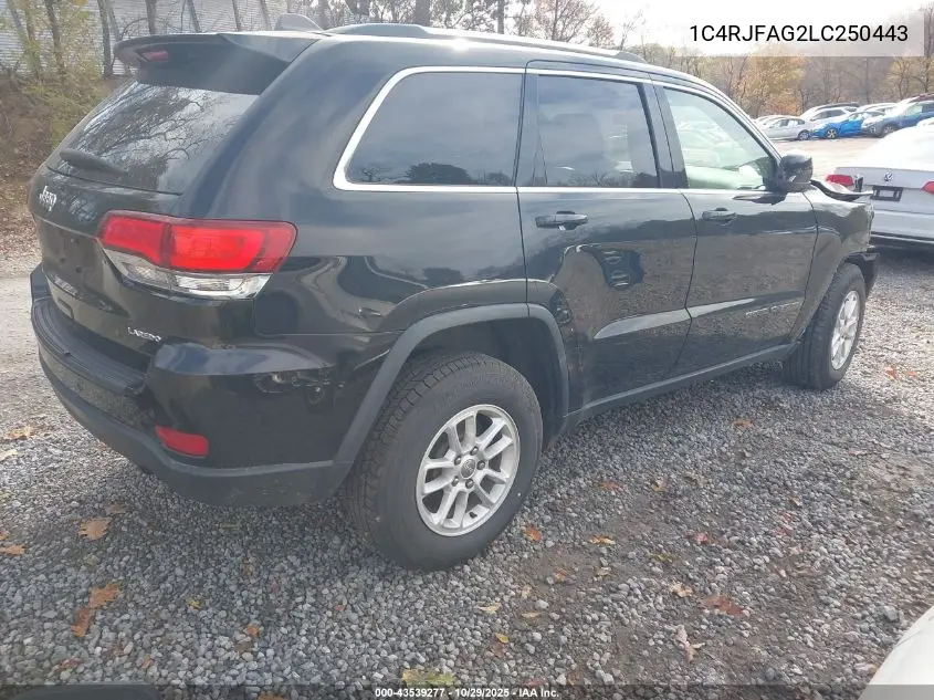 1C4RJFAG2LC250443 2020 Jeep Grand Cherokee Laredo E 4X4