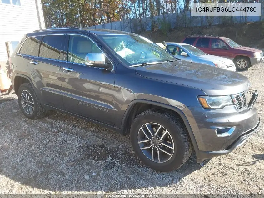 1C4RJFBG6LC444780 2020 Jeep Grand Cherokee Limited 4X4