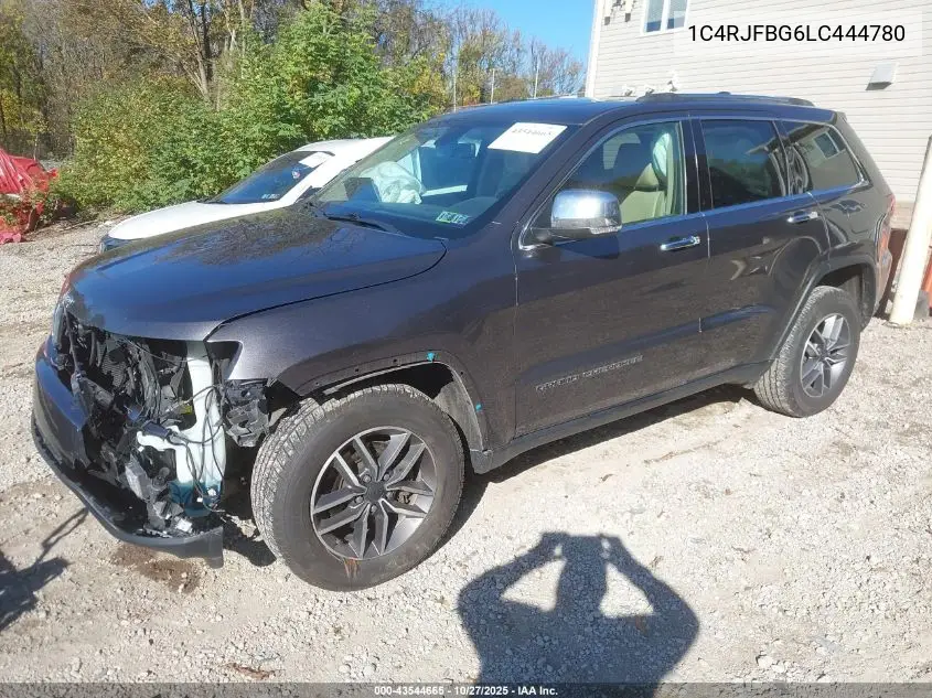 1C4RJFBG6LC444780 2020 Jeep Grand Cherokee Limited 4X4