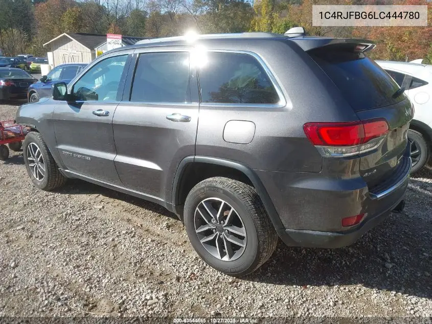 1C4RJFBG6LC444780 2020 Jeep Grand Cherokee Limited 4X4