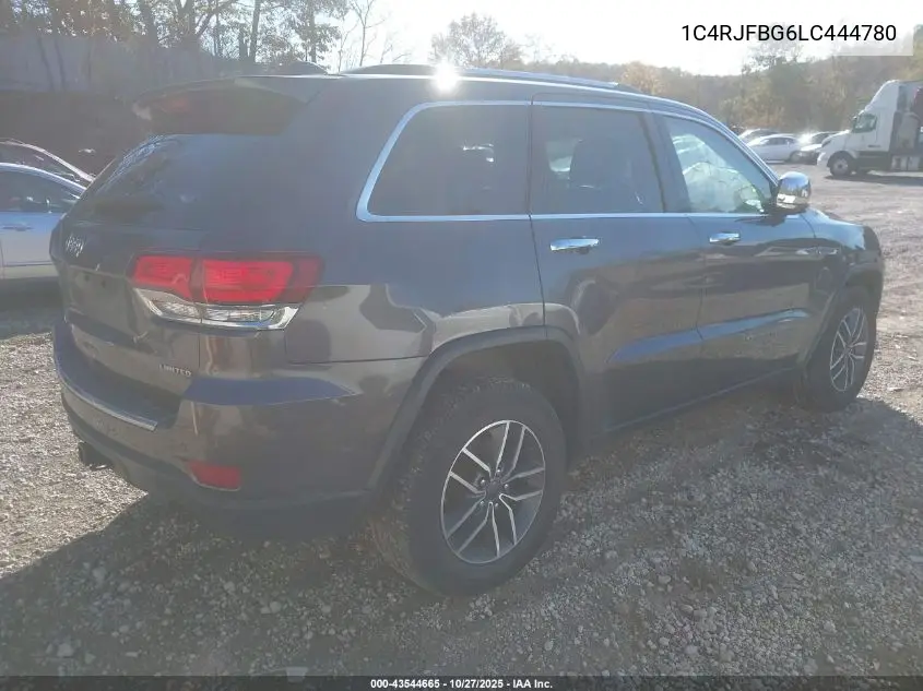 1C4RJFBG6LC444780 2020 Jeep Grand Cherokee Limited 4X4