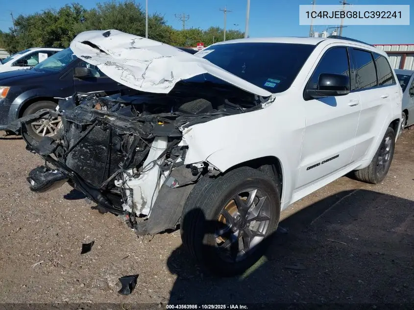 1C4RJEBG8LC392241 2020 Jeep Grand Cherokee Limited X 4X2