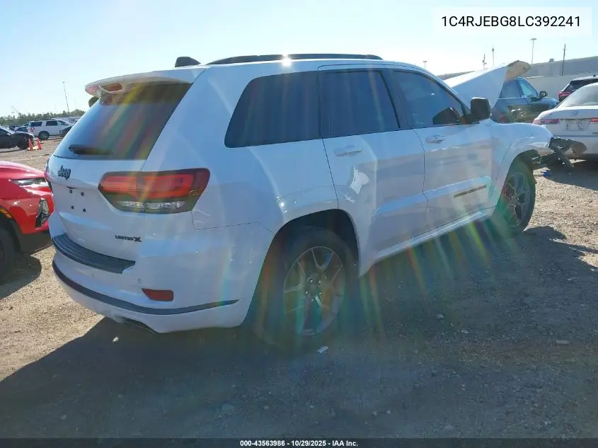 1C4RJEBG8LC392241 2020 Jeep Grand Cherokee Limited X 4X2