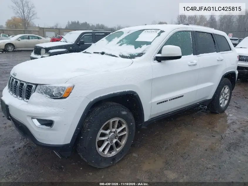 1C4RJFAG1LC425815 2020 Jeep Grand Cherokee Laredo E 4X4
