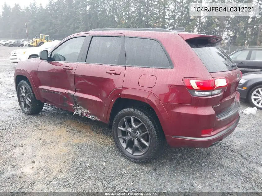 1C4RJFBG4LC312021 2020 Jeep Grand Cherokee Limited X 4X4