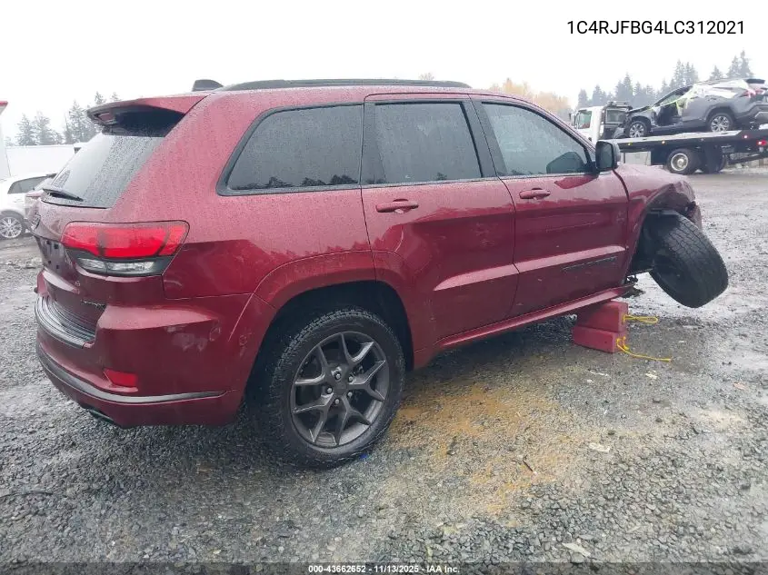 1C4RJFBG4LC312021 2020 Jeep Grand Cherokee Limited X 4X4